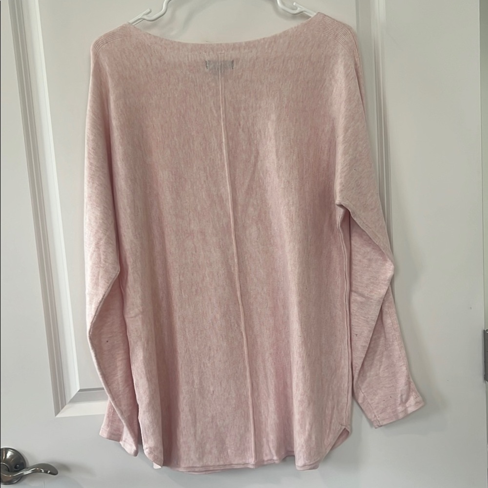 New Directions Pink Long Sleeve Relaxed Lightweight Sweater - Picture 5 of 5